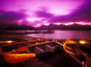 boats derwent pink sky